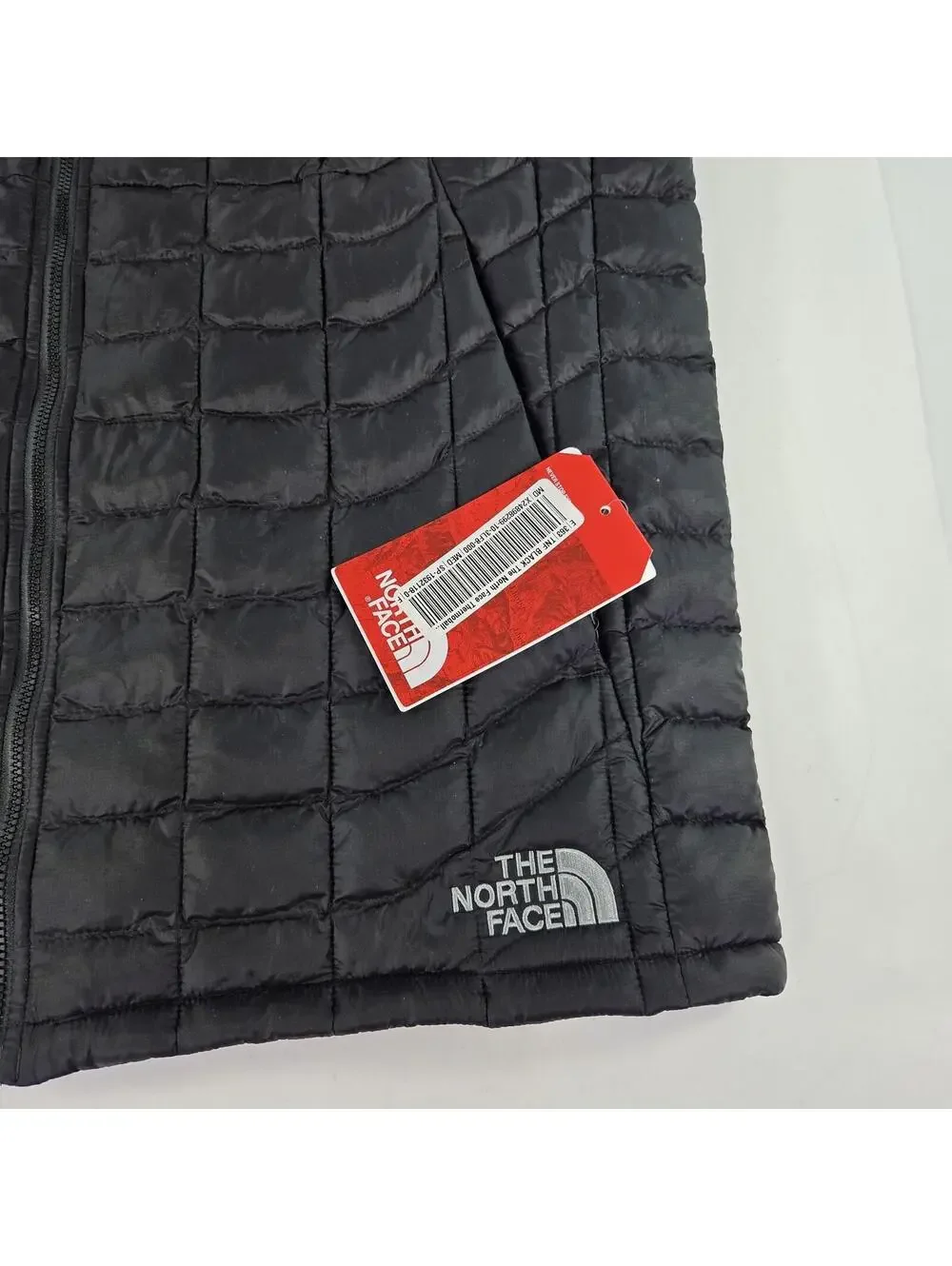 North Face Thermoball Quilted Puffer Vest Mens Siz M Black Insulated Lightweight